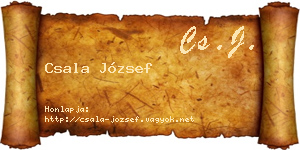 Csala József névjegykártya
